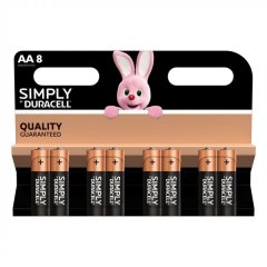 Батарейки алкаліновi Duracell Simply AA LR6 8 шт 5016798