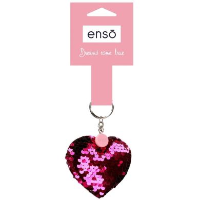 Брелок на ключі з паєтками ENSO (Енсо) СЕРДЕЧКО 9210225