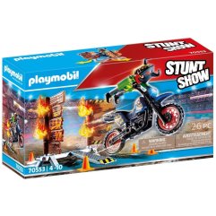 Ігровий набір Playmobil Stunt Show мотокрос із вогняною стіною у коробці Playmobil 70553