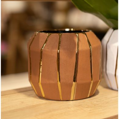 Кашпо Kintsugi маленьке (S) какао 15x15x13 Rituali Domestici U31266042A1B