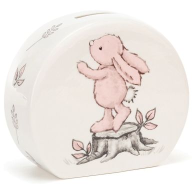 Керамічна скарбничка Jellycat (Джеллі кет) з рожевим кроликом 12 см MB2BPB