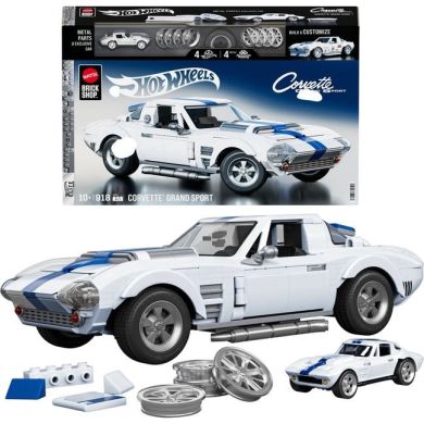 Коллекционная машинка-конструктор Corvette Grand Sport серии Elite Mattel Brick Shop JGR31