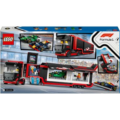 Конструктор Грузовик F1 с автомобилями RB20 и AMR24 LEGO City 60445