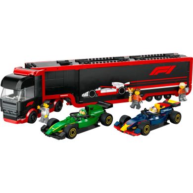 Конструктор Грузовик F1 с автомобилями RB20 и AMR24 LEGO City 60445