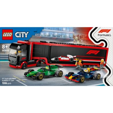 Конструктор Грузовик F1 с автомобилями RB20 и AMR24 LEGO City 60445