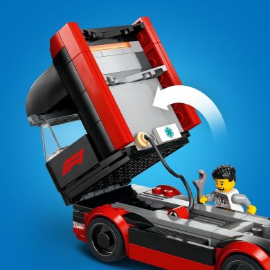 Конструктор Грузовик F1 с автомобилями RB20 и AMR24 LEGO City 60445