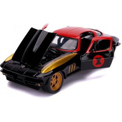 Машина металева Jada Марвел Месники Chevrolet Corvette 1966 + фігурка Чорної вдови 1:24 253225014