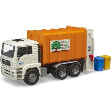 Машинка игрушечная мусоровоз MAN TGA с задней загрузкой Bruder 02772
