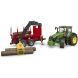 Машинка іграшкова трактор John Deere з причіпом та маніпулятором 03154