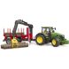 Машинка іграшкова трактор John Deere з причіпом та маніпулятором 03154