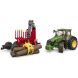 Машинка іграшкова трактор John Deere з причіпом та маніпулятором 03154
