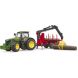 Машинка іграшкова трактор John Deere з причіпом та маніпулятором 03154