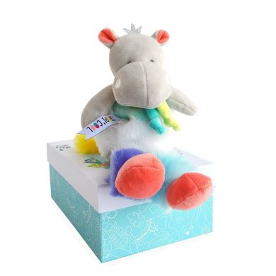Мягкая игрушка Doudou Tropicool Бегемотик DC3304