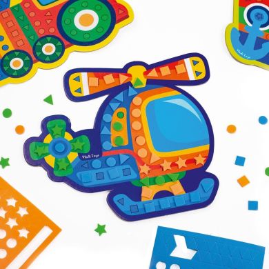 Набор для творчества Vladi Toys мягкая мозаика Транспорт VT4511-10
