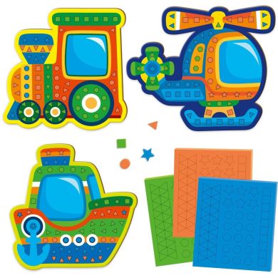 Набор для творчества Vladi Toys мягкая мозаика Транспорт VT4511-10