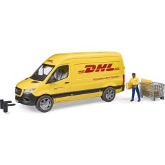 Набор игрушечный автомобиль Mercedes Benz Sprinter курьер DHL с фигуркой Bruder 02671