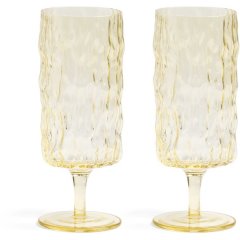 Набір склянок для напоїв Trunk жовті на ніжці, 2 шт Ø 6 см, & Klevering 341-02, & Klevering 341-02