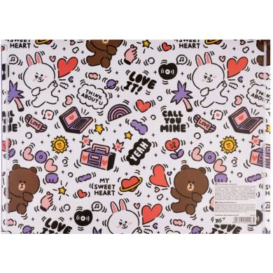 Папка-конверт YES А4 на кнопці Line Friends YES 492193