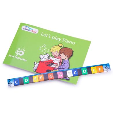 Піаніно дерев'яне рожеве, 18 клавіш New Classic Toys 10158