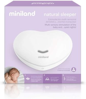 Сенсорный помощник сна Miniland Natural Sleeper 3 в 1 два цвета 89261, Белый