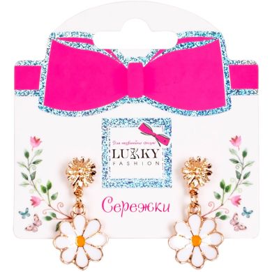 Серьги Lukky Fashion Ромашки T24626