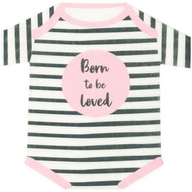 Салфетки Talking Tables &laquo;Рожденный для любви&raquo; 33 см 12 шт BORN-NAPKIN-ROMPER-P