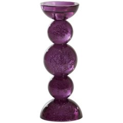 Свічник &Oslash;9,5x15,5 см ITINGA, скло BUBBLE, фіолетовий Light&Living 6073887