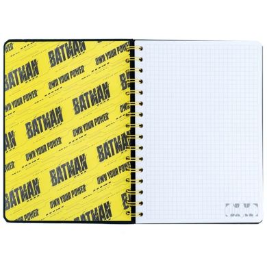 Блокнот на спирали А5, 80 листов, ячейка, DC Comics Kite DC24-190