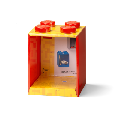 Декоративная полка для хранения книг Х4 красная Lego 41141730