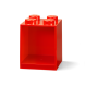 Декоративная полка для хранения книг Х4 красная Lego 41141730