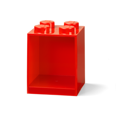 Декоративная полка для хранения книг Х4 красная Lego 41141730