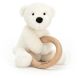 Дерев'яне кільце Jellycat (Джеллі кет) Shooshu Полярний ведмідь SHO4WPB, Білий