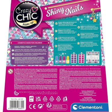 Дитячий набір для манікюру Clementoni Shiny Nails, серія Crazy Chic 18689