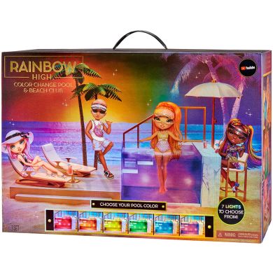Ігровий набір для ляльок RAINBOW HIGH серії Pacific Coast ВЕЧІРКА БІЛЯ БАСЕЙНУ (світло) 578475