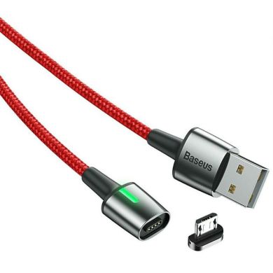 Кабель Baseus Zinc Magnetic Micro USB 2.4A 1m red 23493