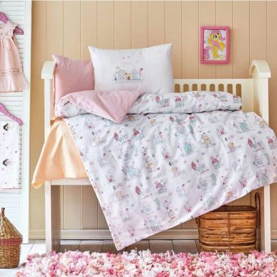 Комплект детского постельного белья Karaca Home Candy Powder Розовый 200.16.01.0180, детский