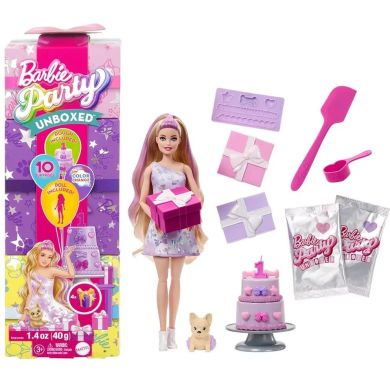 Лялька Barbie Вечірка-сюрприз у лілових тонах JFG70