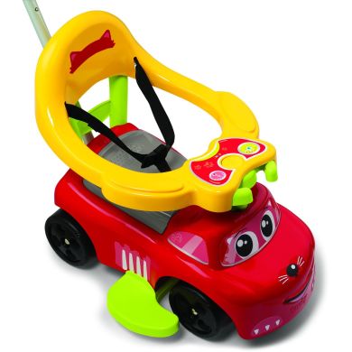 Машина для катания «Рыжий котик 3 в 1» с бампером, ручкой, подножкой, звуковыми и световыми эффектами, размер 54x40,5x47 см, 6 мес. + 720618