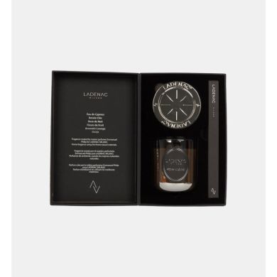 Набір Ladenac Urban Senses Lead Grey AROMATIC LOUNGE свічка 200 г + сірники + тарілка Zamak Ladenac 02000100051