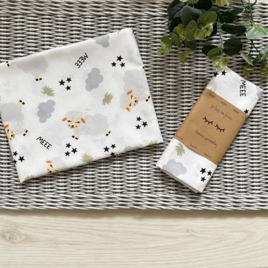 Пелюшка бязь Овечки сірі Msonya 4667179