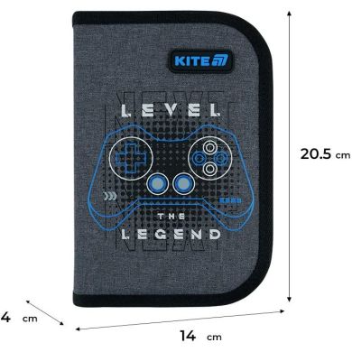 Пенал Kite 1 від., 2 відворот, без наповнення 622 Level UP K26-622-6
