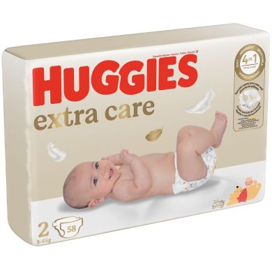 Підгузки Huggies Extra Care 2 (3-6 кг) 58 шт 2590031 5029053578071, S