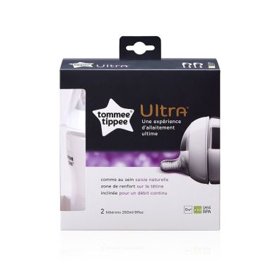 Пляшка для годування Tommee Tippee Closer to Nature Ultra 2 х 260 мл 42420276, Білий