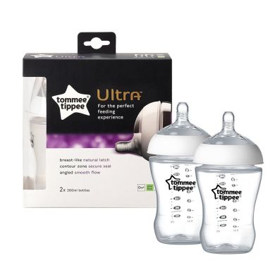 Пляшка для годування Tommee Tippee Closer to Nature Ultra 2 х 260 мл 42420276, Білий