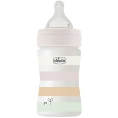 Бутылка пластиковая Well-Being 150мл силиконовая соска от 0 месяцев медленный поток (девочка) 28611.11, Розовый