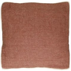 Подушка льон/оксамит, 45&times;45 см, тепло-коричнева ALPHA OPPOSITES POMAX 40545-CIN-10