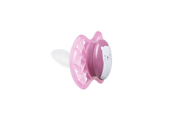 Пустушка Nuvita NV7066 Air55 Explorer ортодонтична 0m+ (заєць, ведмідь) 2 шт NV7066F, Рожевий