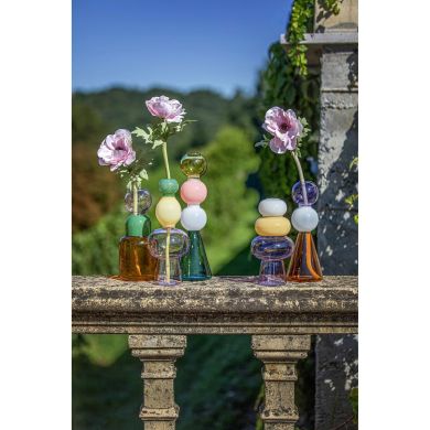 Ваза стеклянная для одного цветка ALCHIMIA TOP PINK &Oslash; 9.5x22H Rituali Domestici U30268109U00