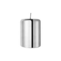 Воскова свічка Candele Firenze циліндрична срібний метал 100х70 PL100070M025