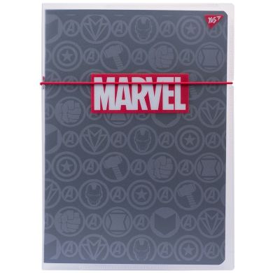Тетрадь А4/48 кл. в пластиковой папке с рисунком MARVEL BLACK YES 764425